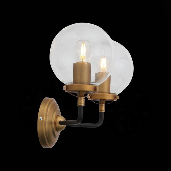 SL234.401.02 Бра ST-Luce Черный, Золото/Прозрачный E27 2*40W VARIETA, изображение 7