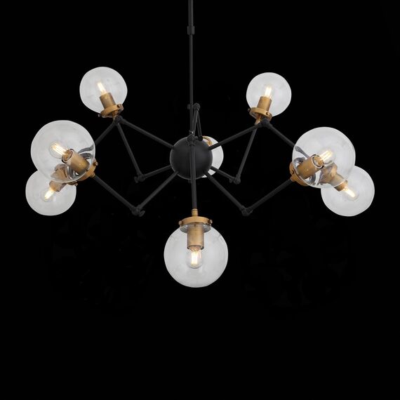 SL234.402.08 Люстра потолочная ST-Luce Черный, Золото/Прозрачный E27 8*40W (из 2-х коробок) VARIETA, изображение 10