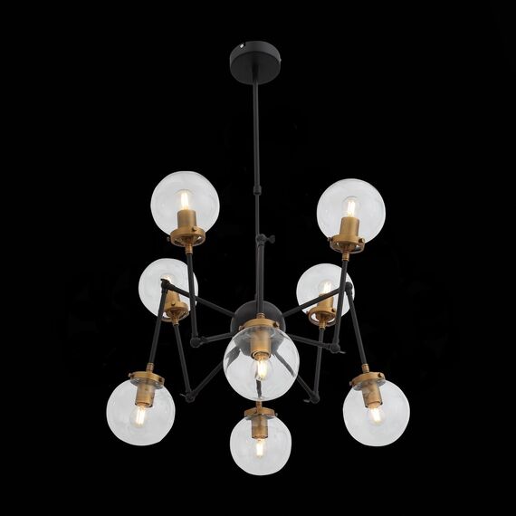 SL234.402.08 Люстра потолочная ST-Luce Черный, Золото/Прозрачный E27 8*40W (из 2-х коробок) VARIETA, изображение 16