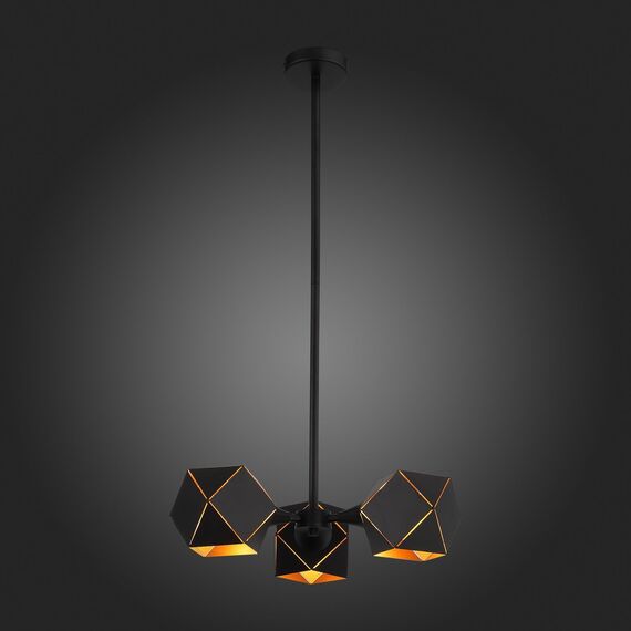 SL258.402.03 Люстра потолочная ST-Luce Черный/Черный, Золото E14 3*40W ENIGMA, изображение 2