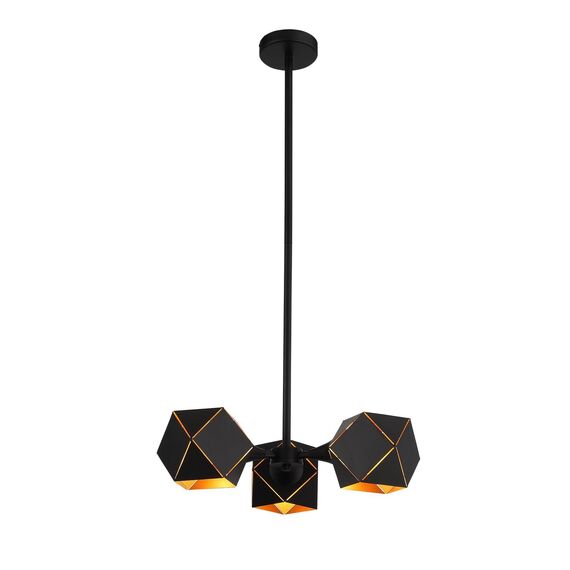SL258.402.03 Люстра потолочная ST-Luce Черный/Черный, Золото E14 3*40W ENIGMA, изображение 3