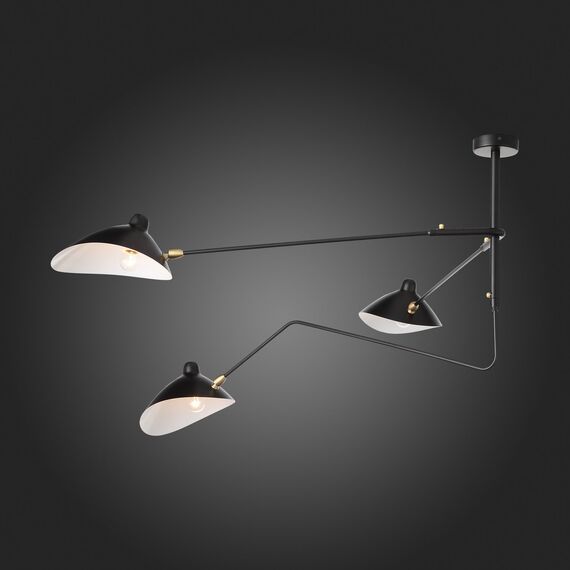 SL305.402.03 Люстра потолочная ST-Luce Черный/Черный, Белый E27 3*60W SPRUZZO, изображение 2