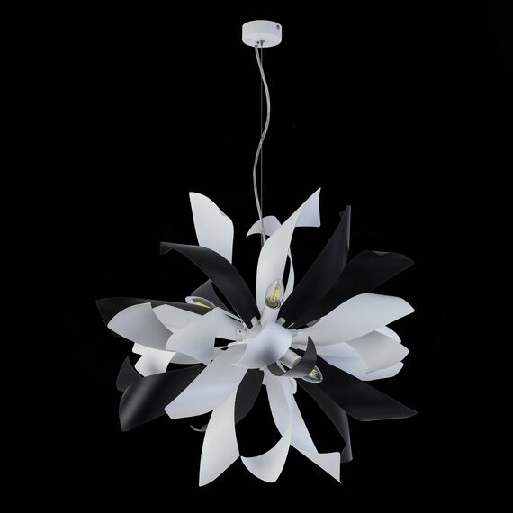 SL453.453.06E Люстра подвесная ST-Luce Черный, Белый/Черный, Белый E14 6*40W SPIRAGLIO, изображение 4