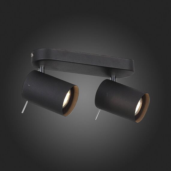 SL597.401.02 Спот ST-Luce Черный, Хром/Черный GU10 LED 2*3W Потолочные светильники, изображение 5