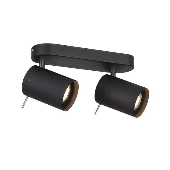 SL597.401.02 Спот ST-Luce Черный, Хром/Черный GU10 LED 2*3W Потолочные светильники, изображение 6