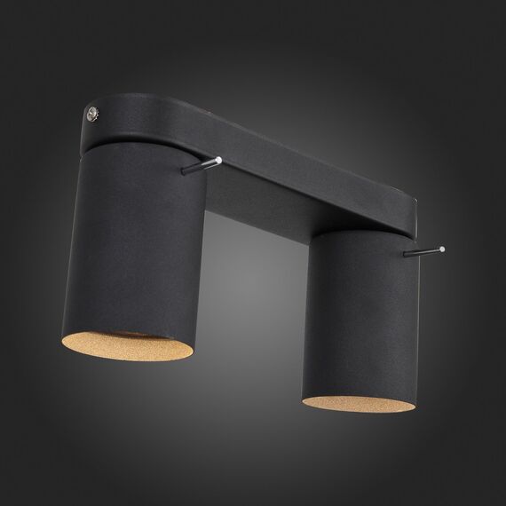 SL597.401.02 Спот ST-Luce Черный, Хром/Черный GU10 LED 2*3W Потолочные светильники, изображение 8