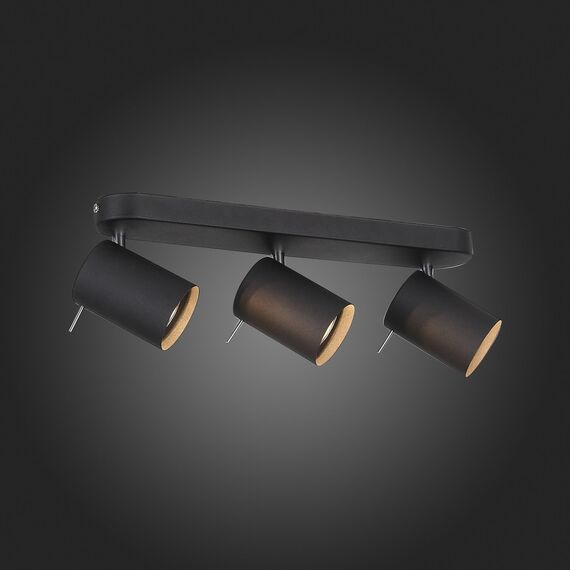 SL597.401.03 Спот ST-Luce Черный, Хром/Черный GU10 LED 3*3W Потолочные светильники, изображение 5