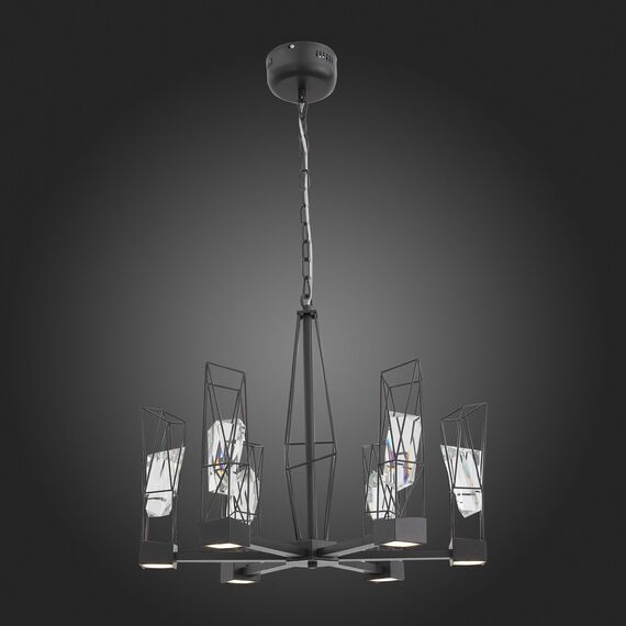 SL815.303.06 Люстра подвесная ST-Luce Серый графит/Серый графит, Прозрачный LED 6*8W 4000K PROGETTO, изображение 2