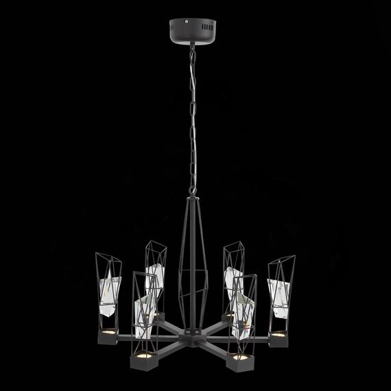 SL815.303.06 Люстра подвесная ST-Luce Серый графит/Серый графит, Прозрачный LED 6*8W 4000K PROGETTO, изображение 4