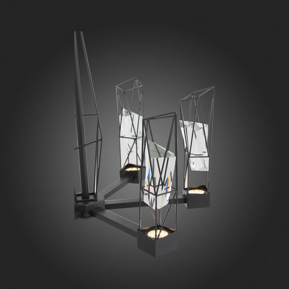 SL815.303.06 Люстра подвесная ST-Luce Серый графит/Серый графит, Прозрачный LED 6*8W 4000K PROGETTO, изображение 8