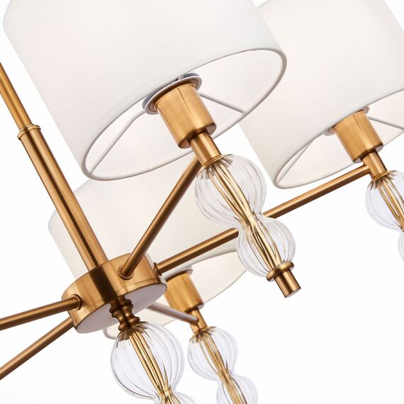 SLE105713-05 Светильник подвесной Латунь, Прозрачный/Белый E14 5*40W RAMER, изображение 6