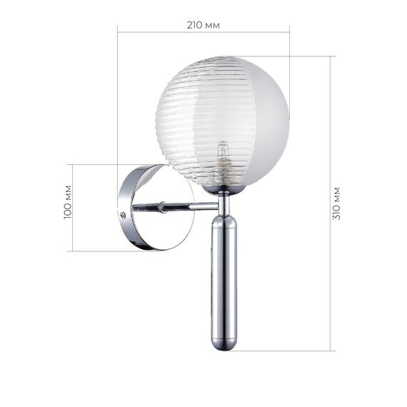 SLE1096-101-01 Светильник настенный Хром/Прозрачный G9 1*5W AVEIRO, изображение 5