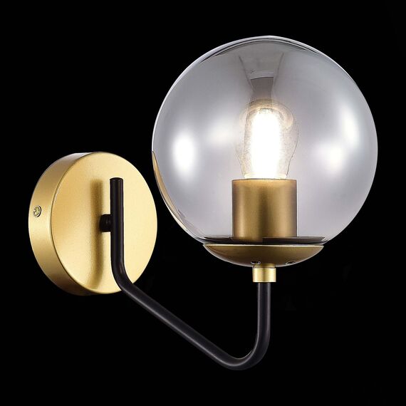 SLE1097-301-01 Светильник настенный Матовое золото/Дымчатый E27 1*60W SCORZE, изображение 2