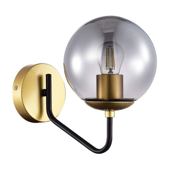 SLE1097-301-01 Светильник настенный Матовое золото/Дымчатый E27 1*60W SCORZE, изображение 5