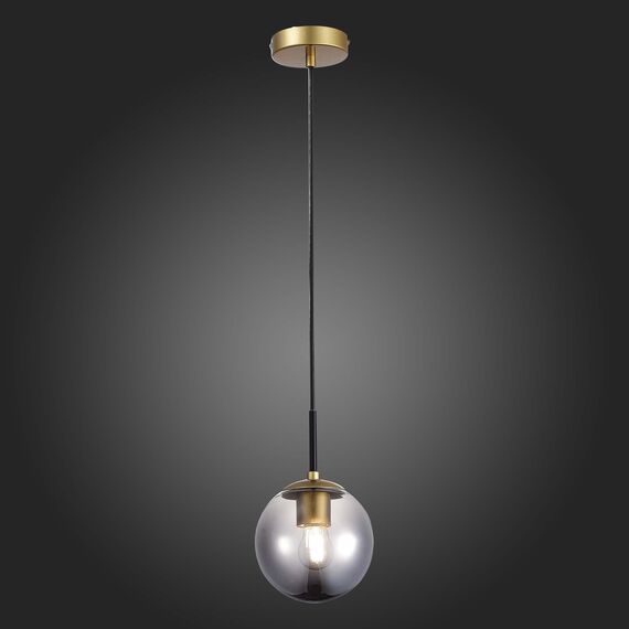 SLE1097-303-01 Подвес Матовое золото/Дымчатый E27 1*60W SCORZE, изображение 2