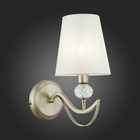 SLE111201-01 Светильник настенный Никель, прозрачный/Белый E14 1*40W BERGAMO, изображение 2