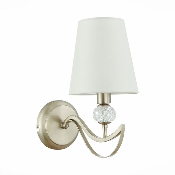 SLE111201-01 Светильник настенный Никель, прозрачный/Белый E14 1*40W BERGAMO, изображение 6