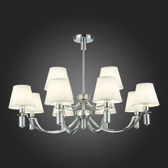 SLE111303-12 Светильник подвесной Хром/Белый E14 12*40W MONZA, изображение 2