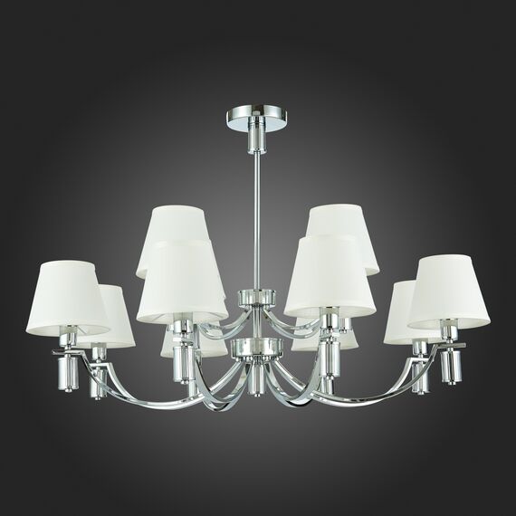 SLE111303-12 Светильник подвесной Хром/Белый E14 12*40W MONZA, изображение 5