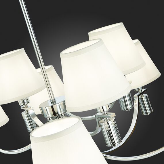 SLE111303-12 Светильник подвесной Хром/Белый E14 12*40W MONZA, изображение 8