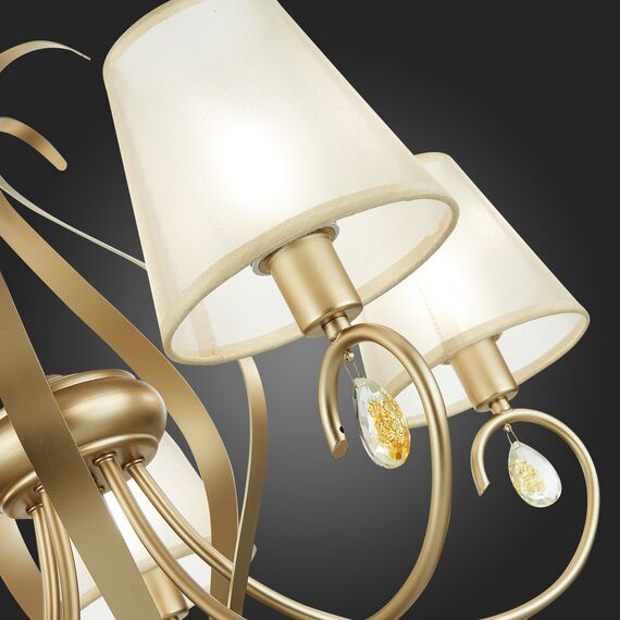 SLE111403-05 Светильник подвесной Шампань/Шампань E14 5*40W FOGGIA, изображение 8