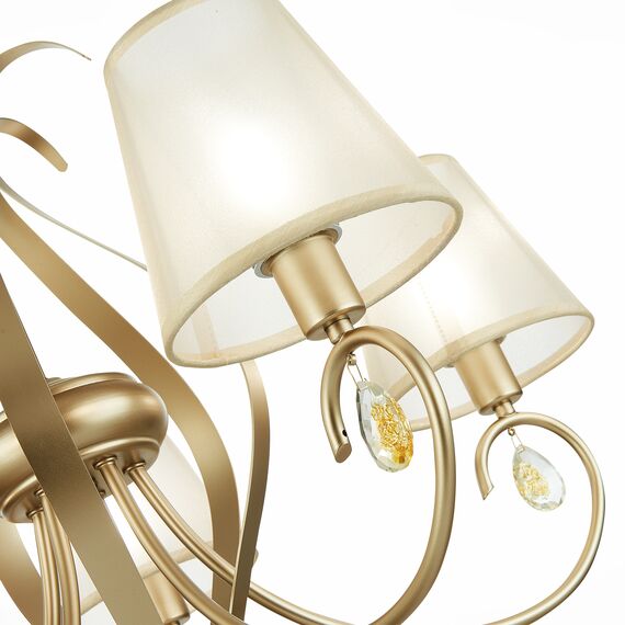 SLE111403-05 Светильник подвесной Шампань/Шампань E14 5*40W FOGGIA, изображение 9