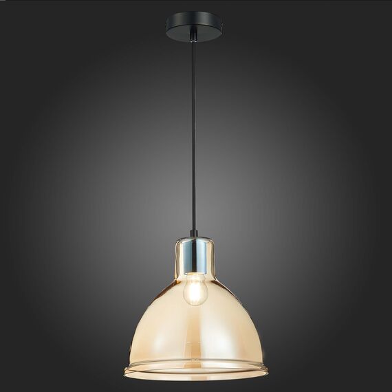 SLE114723-01 Подвес Черный/Янтарный E27 1*60W BACCHI, изображение 2