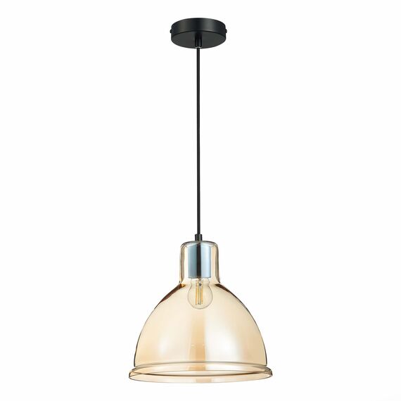 SLE114723-01 Подвес Черный/Янтарный E27 1*60W BACCHI, изображение 4