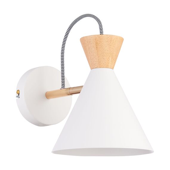 SLE125101-01 Светильник настенный Белый, Золотистый/Белый, Светлое дерево E14 1*40W MODICA, изображение 4