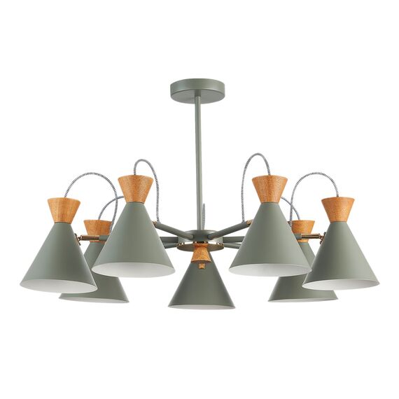 SLE125112-07 Светильник потолочный Серый, Золотистый/Серый, Темное дерево E14 7*40W MODICA, изображение 4