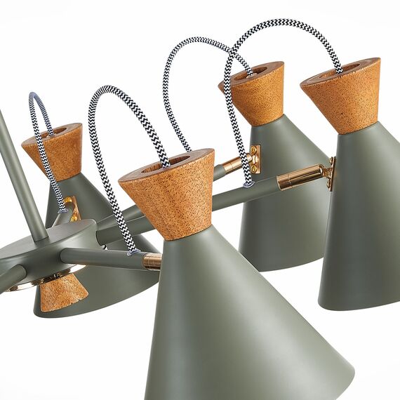 SLE125112-07 Светильник потолочный Серый, Золотистый/Серый, Темное дерево E14 7*40W MODICA, изображение 5