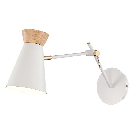 SLE1252-501-01 Светильник настенный Белый, Золотистый/Белый, Дерево E27 1*60W ALFEO, изображение 3