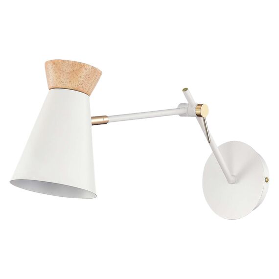 SLE1252-501-01 Светильник настенный Белый, Золотистый/Белый, Дерево E27 1*60W ALFEO, изображение 4