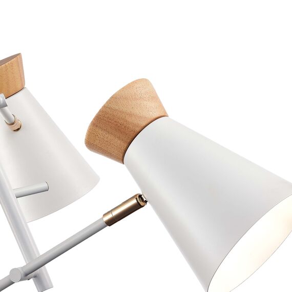 SLE1252-502-03 Светильник потолочный Белый, Золотистый/Белый, Дерево E27 3*60W ALFEO, изображение 5