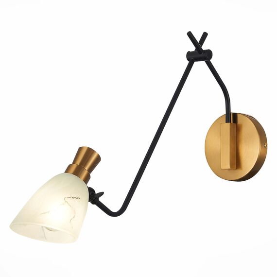 SLE205401-01 Светильник настенный Черный, Латунь/Белый E14 1*60W LITA, изображение 3