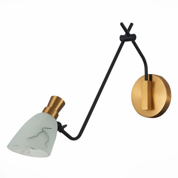 SLE205401-01 Светильник настенный Черный, Латунь/Белый E14 1*60W LITA, изображение 4