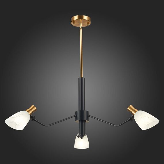 SLE205403-03 Светильник подвесной Черный, Латунь/Белый E14 3*60W LITA, изображение 2