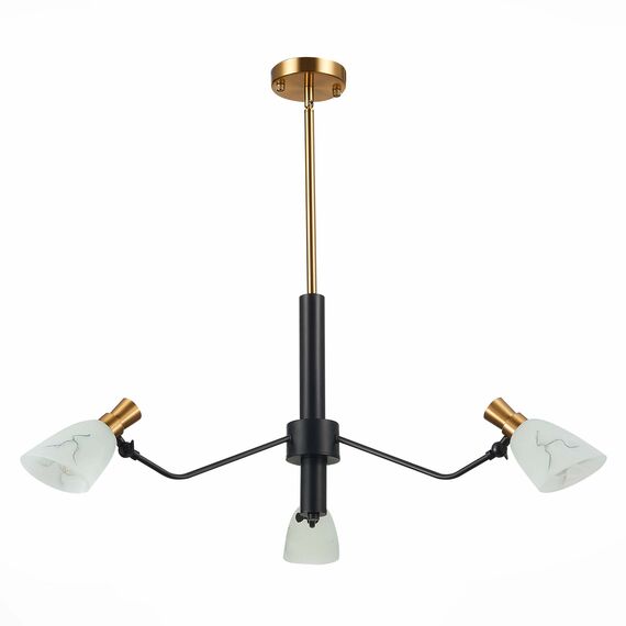 SLE205403-03 Светильник подвесной Черный, Латунь/Белый E14 3*60W LITA, изображение 4