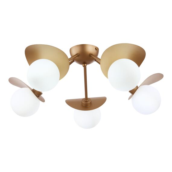 SLE220502-05 Светильник потолочный Золотистый/Белый G9 5*5W BOLZANO, изображение 3