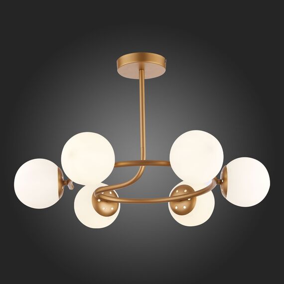 SLE220602-06 Светильник потолочный Золотистый/Белый E14 6*40W CALABRIA, изображение 2