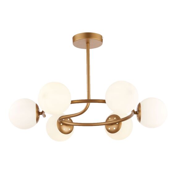 SLE220602-06 Светильник потолочный Золотистый/Белый E14 6*40W CALABRIA, изображение 3