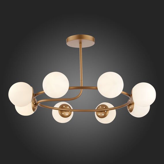 SLE220602-08 Светильник потолочный Золотистый/Белый E14 8*40W CALABRIA, изображение 2