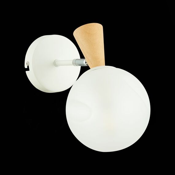 SLE220701-01 Светильник настенный Белый, Светлое дерево/Белый E14 1*40W CATANIA, изображение 4