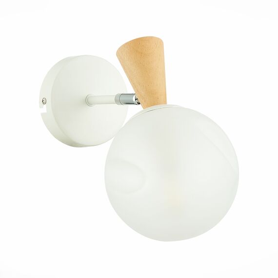 SLE220701-01 Светильник настенный Белый, Светлое дерево/Белый E14 1*40W CATANIA, изображение 6