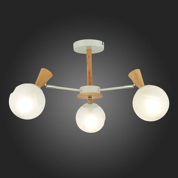 SLE220702-03 Светильник потолочный Белый, Светлое дерево/Белый E14 3*40W CATANIA, изображение 2