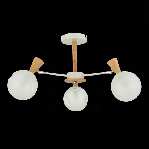 SLE220702-03 Светильник потолочный Белый, Светлое дерево/Белый E14 3*40W CATANIA, изображение 4