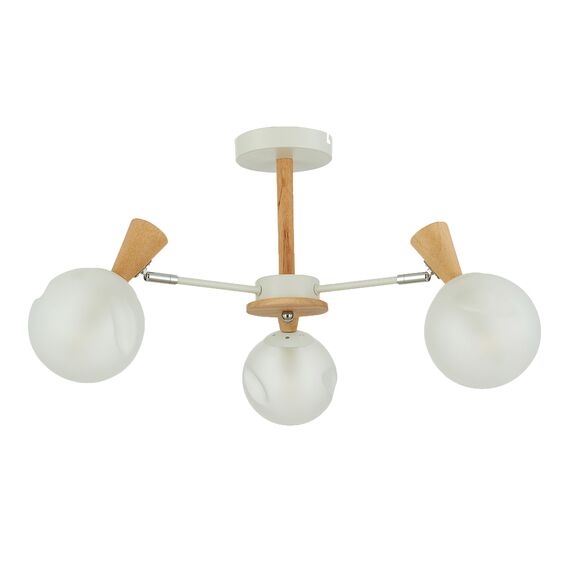 SLE220702-03 Светильник потолочный Белый, Светлое дерево/Белый E14 3*40W CATANIA, изображение 6
