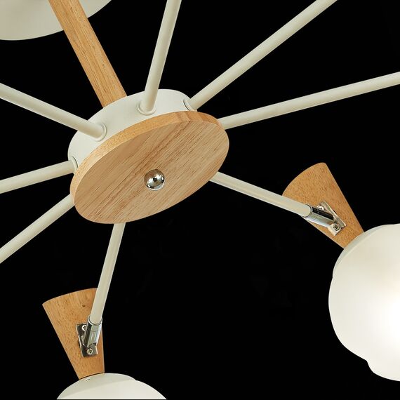 SLE220702-08 Светильник потолочный Белый, Светлое дерево/Белый E14 8*40W CATANIA, изображение 7