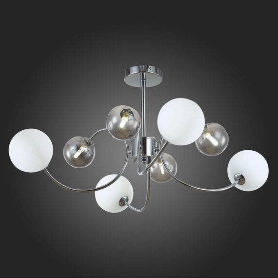 SLE220912-08 Светильник потолочный Хром/Белый, Дымчатый G9 LED 8*5W FORMAE, изображение 2