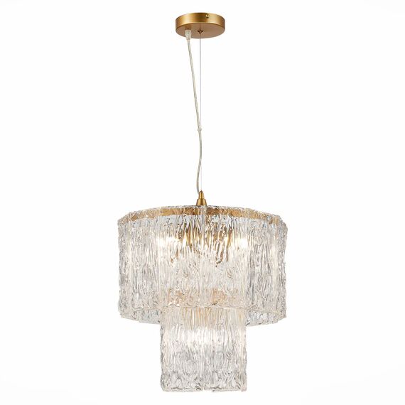 SLE283203-05 Светильник подвесной Золотистый/Прозрачный E27 5*40W RIDA, изображение 3